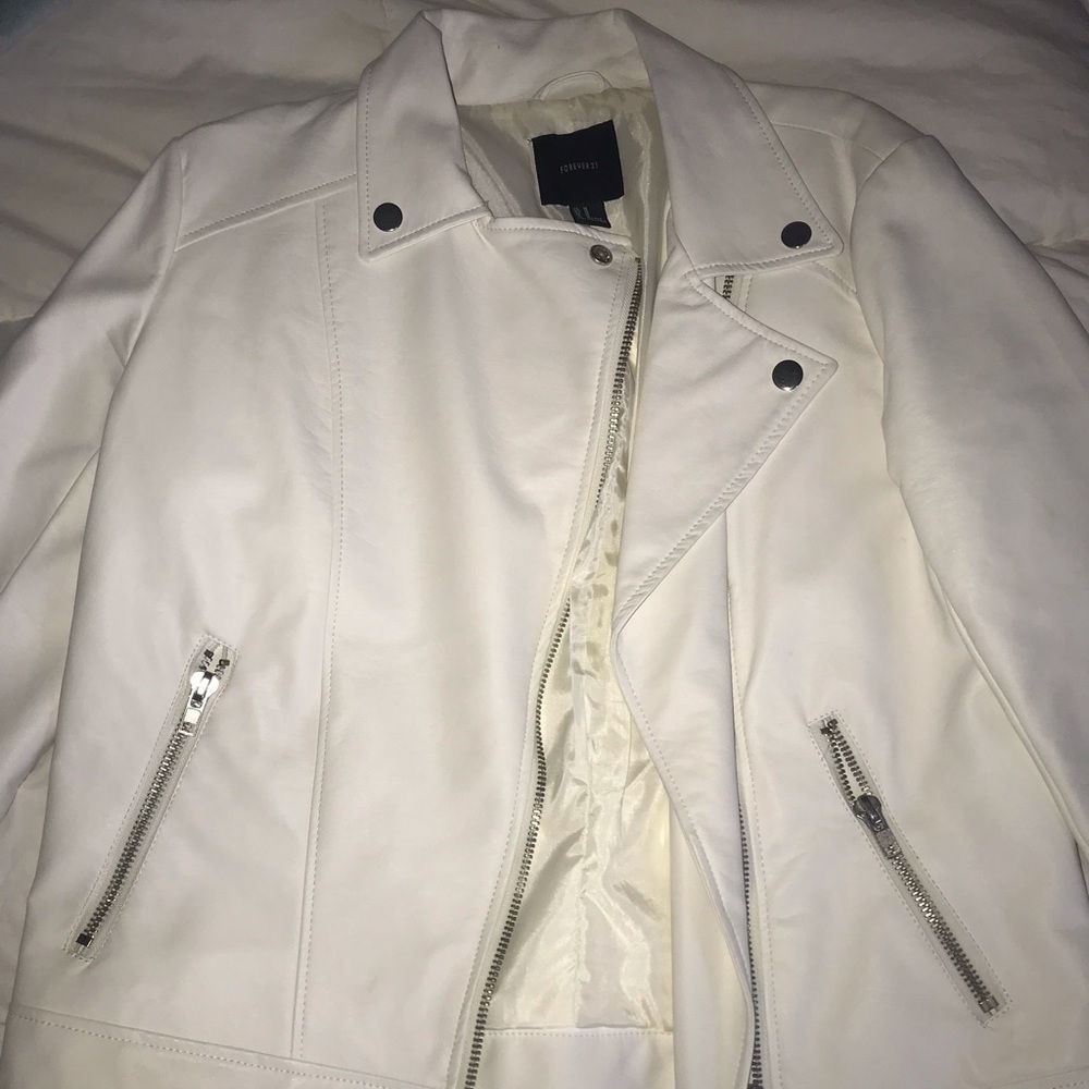 White leather jacket